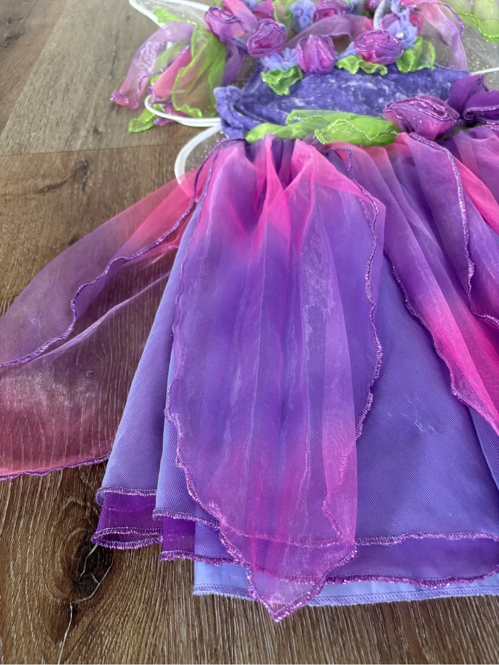 Gabby’s Dollhouse Kitty Fairy Costume Dress with Wings and Head Pieces Sz:4